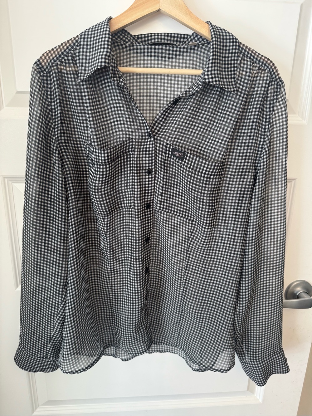 Guess Gingham Button down top
